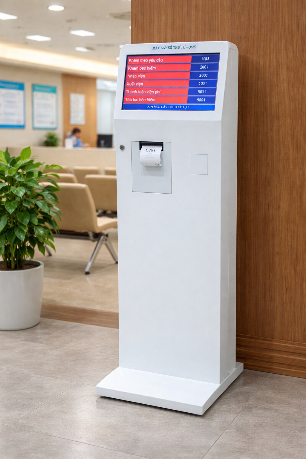 kiosk lấy số 2–5 quầy