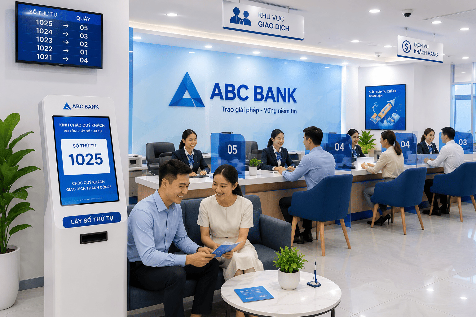 Kiosk lấy sô ngân hàng