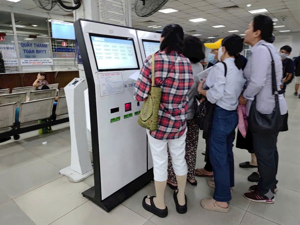 Kiosk lay so benh vien