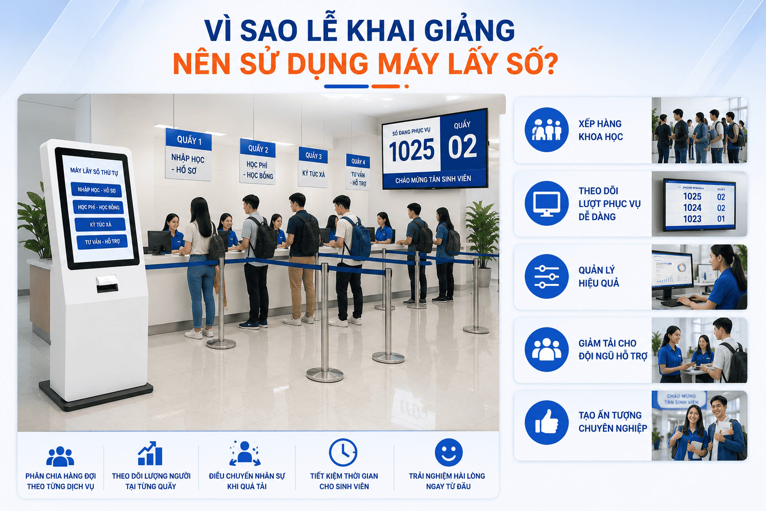 Vì sao lễ khai giảng nên sử dụng máy lấy số?